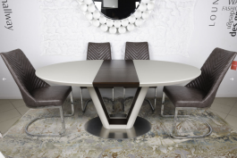 Стіл Nicolas Denver HT2400 140 капучіно / венге, фото