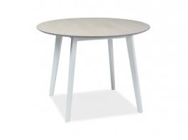 Стіл SIGNAL Mosso II 90X90 дуб білений/білий, фото