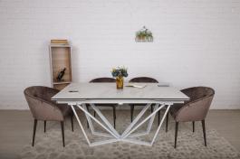 Стіл Nicolas Moss 160 кераміка білий, фото