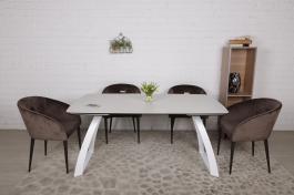 Стол Nicolas London 4571L 160 керамика молочный, фото