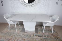 Стіл Nicolas Michigan HT2368 (180/230 * 95) кераміка білий, фото