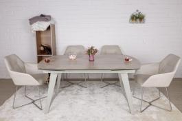 Стіл Nicolas Calgary HT93005 (160/230 * 90) кераміка бежевий, фото