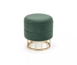 Пуф HALMAR MINTY темно-зелений / золотий, фото