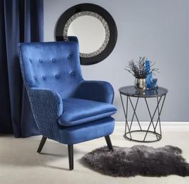 Кресло для отдыха HALMAR RAVEL темно-синий, фото