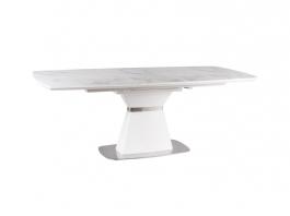 Стол Signal Saturn II Ceramic 160(210)X90 Еффект мрамора/Белый матовый, фото