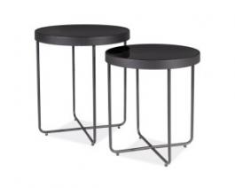 Комплект SIGNAL журнальних Столиків Atena чорний/чорний, фото