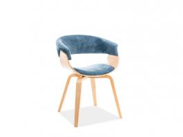 Стілець SIGNAL Indiana Velvet Морський/дуб, фото