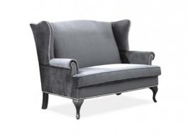 Диван SIGNAL Benjamin 2 Velvet Сірий/Венге, фото