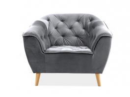 Кресло Signal Galaxy 1 Velvet Серый/Бук, фото