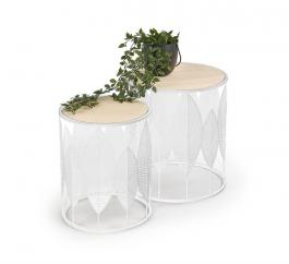 Набор журнальных столиков FOLLA Белый  Halmar, фото