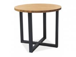 Стол Signal ROLF LAMINAT DĄB / черный fi 90, фото