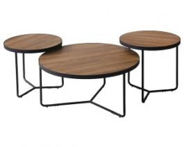 Журнальний столик DEMETER II ОРЕХ / ЧЕРНЫЙ (НАБОР) Signal, фото