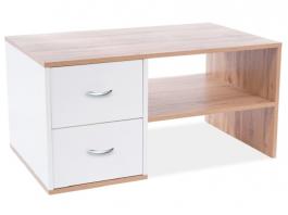 Журнальний столик Signal HELEN  дуб вота/білий, фото