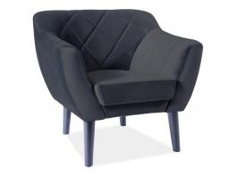 Крісло Signal KARO 1 VELVET KOLOR чорний BLUVEL 19, фото