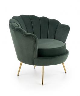 Крісло Halmar Amorinito Зелений / Золотий, фото