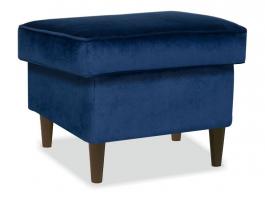 Пуф Signal RON K VELVET Синій 86 / венге, фото