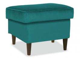 Пуф Signal RON K VELVET Бірюза 85 / венге, фото