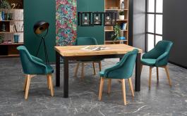 Стіл Halmar TIAGO розкладний графіт/чорний, фото