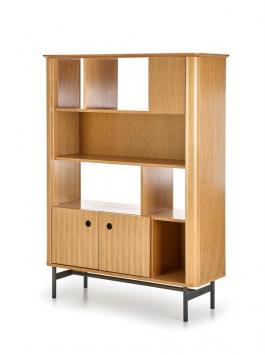 Стеллаж Halmar SMART REG-2 дуб натуральный/черный, фото