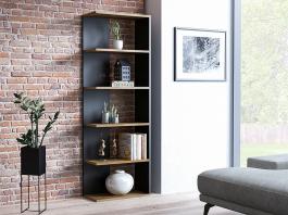 Стеллаж SIGNAL CORNER Дуб вотан / Черный, фото