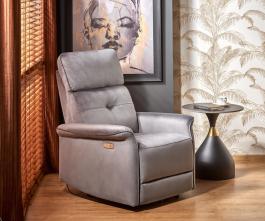 Реклайнер Halmar SEMIR Серый, фото