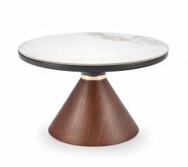 Журнальний столик Halmar GENESIS білий мармур/горіх, фото
