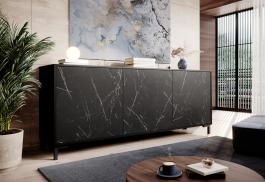 Комод CAMA MARMO 200 черный/черный матовый, фото