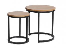 Комплект журнальних столиків SIGNAL HOLA Дуб / Чорний, фото