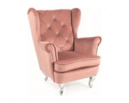Кресло Signal Lili Velvet розовый, фото