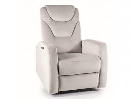 Кресло раскладное Signal KRONOS VELVET серый, фото