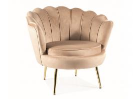 Крісло SIGNAL CAMELLIA 1 VELVET Бежевий BLUVEL 28, фото