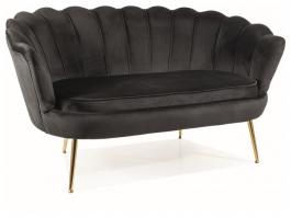 Диван SIGNAL CAMELLIA 2 VELVET Чорний BLUVEL 19, фото