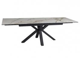 Стол раскладной Signal Columbus Ceramic белый/черный, фото