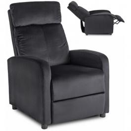 Крісло-реклайнер Mebel Elite DANNY чорний оксамит, фото