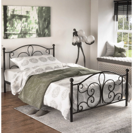 Ліжко MEBEL ELITE LORDI 120х200 Чорний, фото