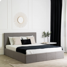 Кровать MEBEL ELITE MELIA 160х200 Серый, фото