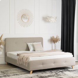 Ліжко MEBEL ELITE MIKEL 160х200 Бежевий, фото