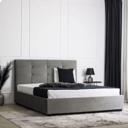 Кровать MEBEL ELITE TINGA 160х200 Серый, фото