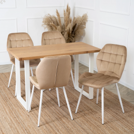 Стіл MEBEL ELITE ALTE 2 120 Дуб золотий / Білий, фото