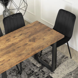 Стол MEBEL ELITE ALTE 2 120 Дуб rustykalny / Черный, фото