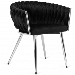 Крісло MEBEL ELITE SIENA Чорний / Хром, фото