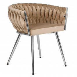 Крісло MEBEL ELITE SIENA Бежевий / Хром, фото