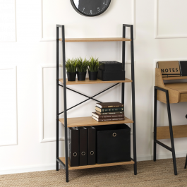 Стеллаж MEBEL ELITE GIA Дуб / Черный, фото