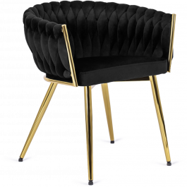 Кресло MEBEL ELITE CAPRI Черный/Золотой, фото