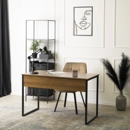 Письменный стол MEBEL ELITE ROSS 120 Дуб rustykalny / Черный, фото