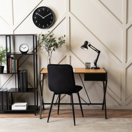 Письмовий стіл MEBEL ELITE MEG Дуб Золотий / Чорний, фото