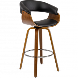 Барный стул MEBEL ELITE JERSEY Орех / Черный, фото