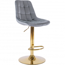 Барный стул MEBEL ELITE ARCOS Серый/Золотой, фото