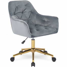Офісне крісло MEBEL ELITE MILAN Сірий / Золотий, фото