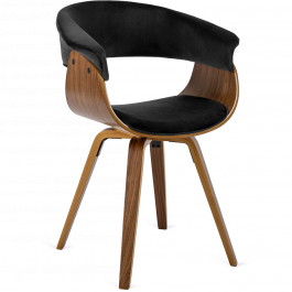 Крісло MEBEL ELITE OHIO 2 Чорний / горіх, фото